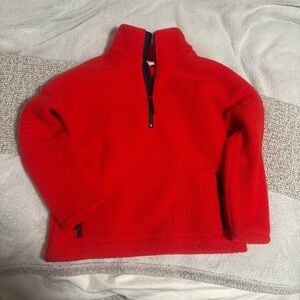Nordstrom Red Quarter-Zip Fleece Sweater